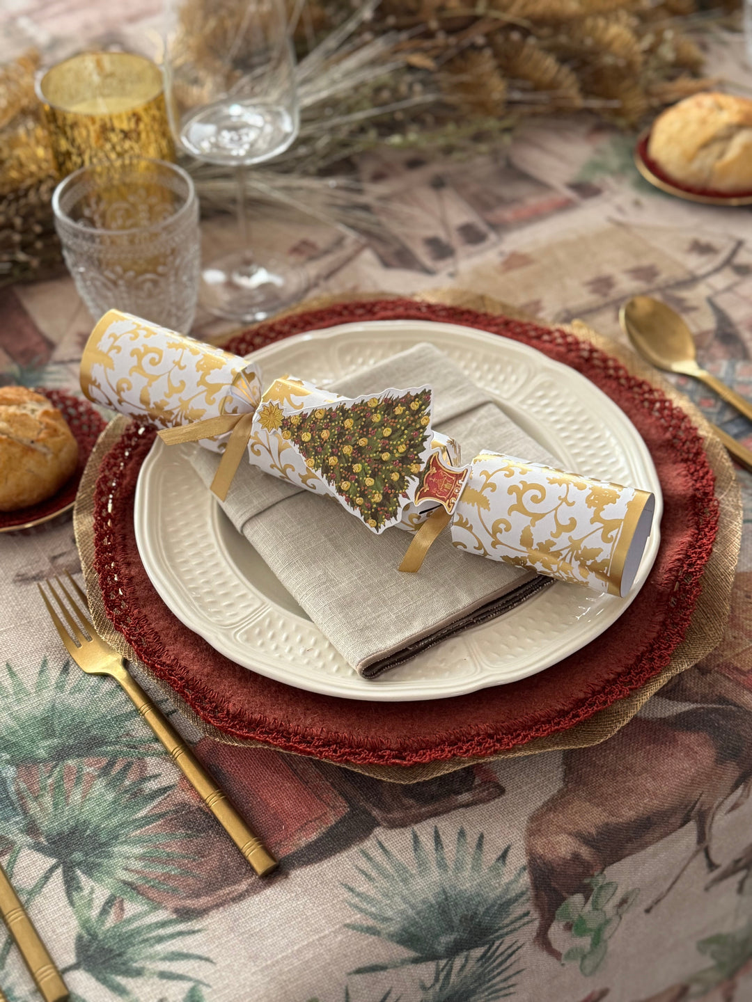 Cómo poner una mesa maravillosa de Navidad con el Mantel Etoile d'Orient
