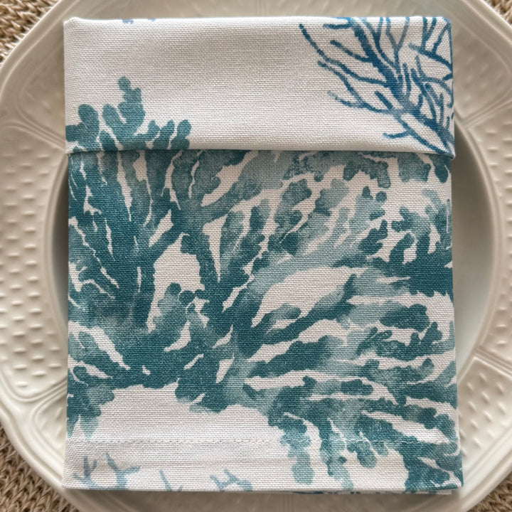 Servilleta de Algodón Estampado Corail Bleu