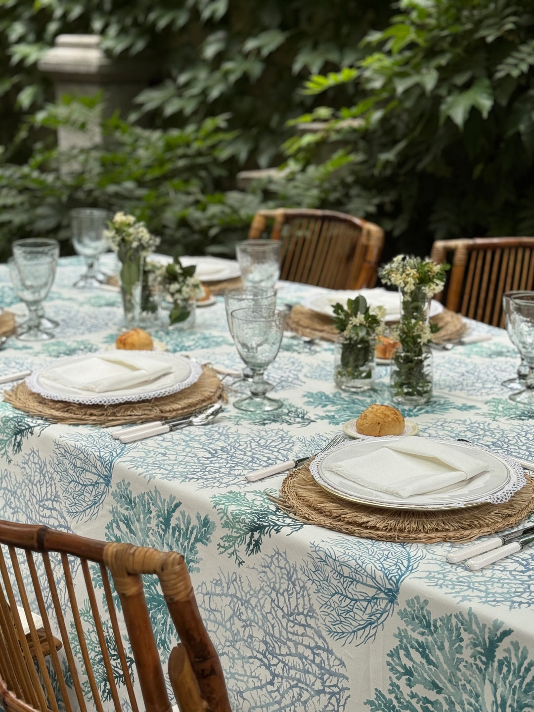 Mantel Estampado Corail Bleu