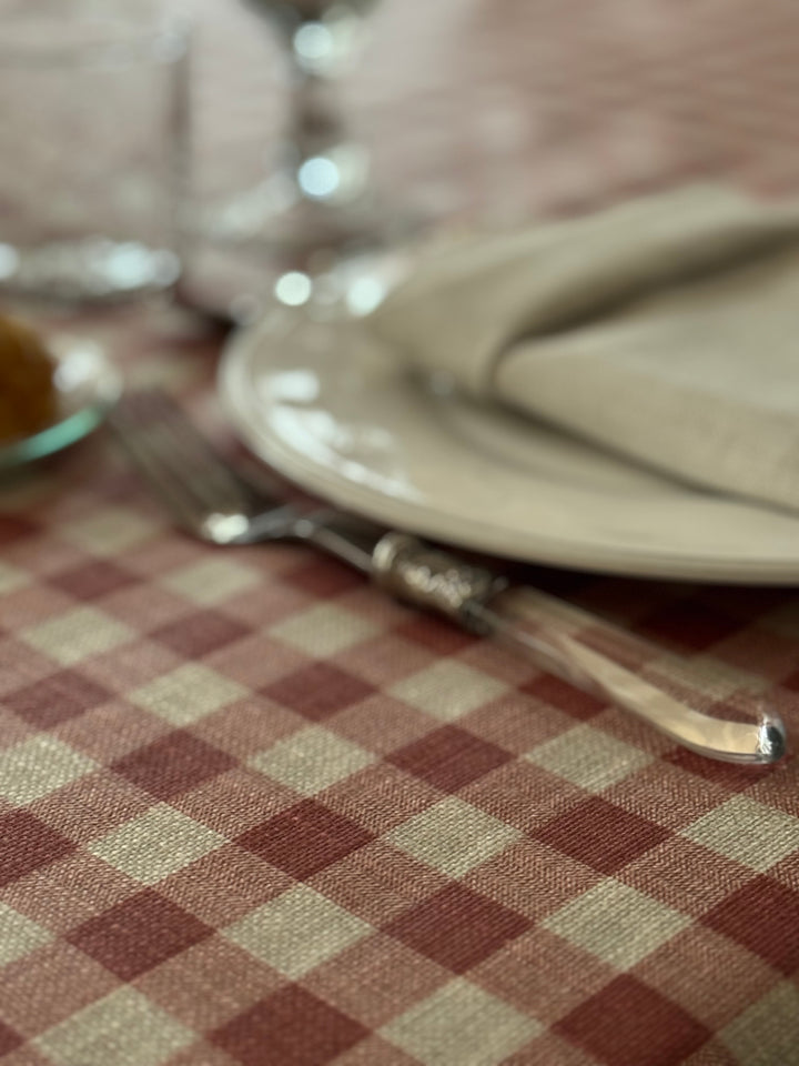 Mantel Resinado Vichy Rouge