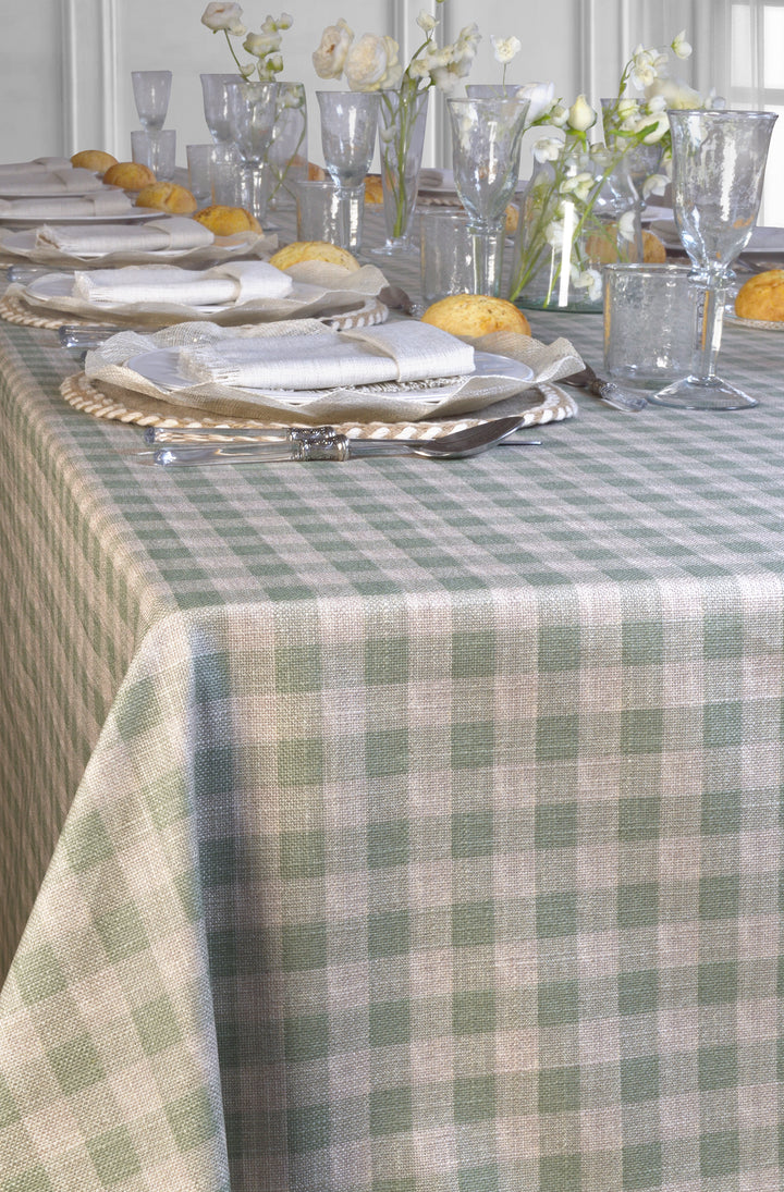 Mantel Resinado Vichy Light Green