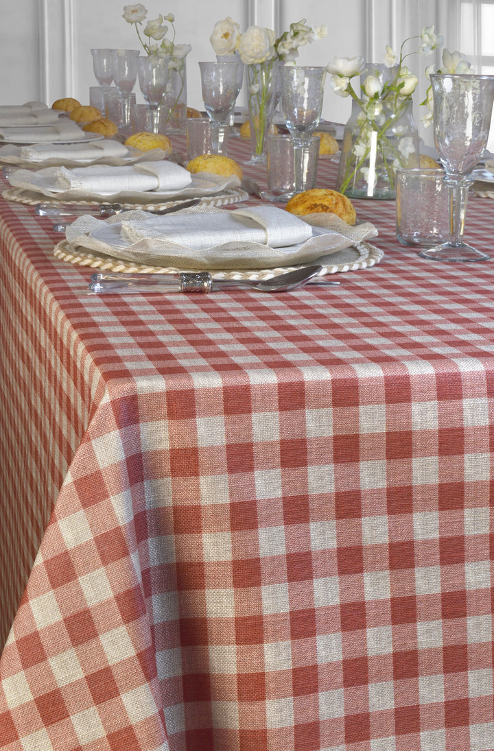 Mantel Resinado Vichy Rouge