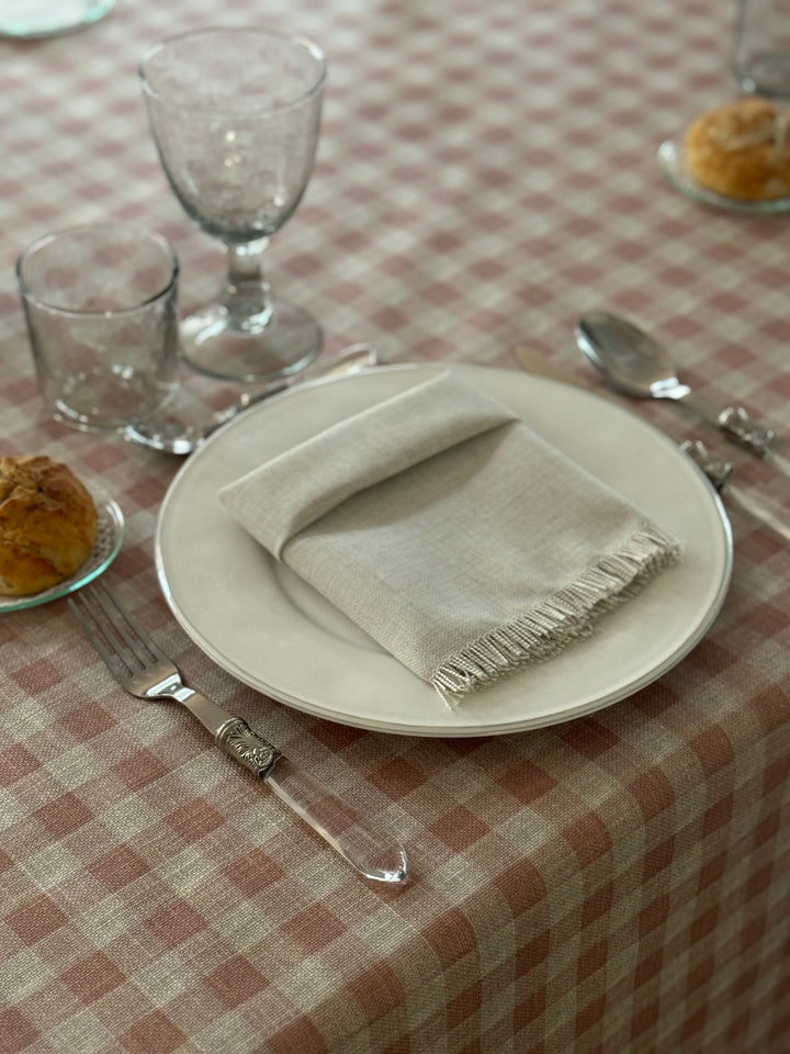 Mantel Resinado Vichy Rose