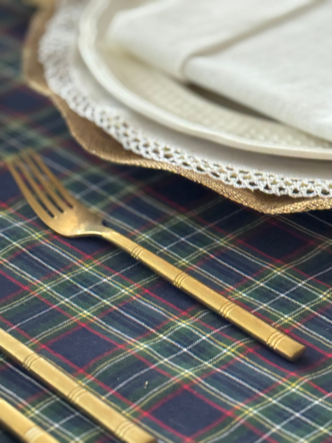 Mantel Bleu Tartan