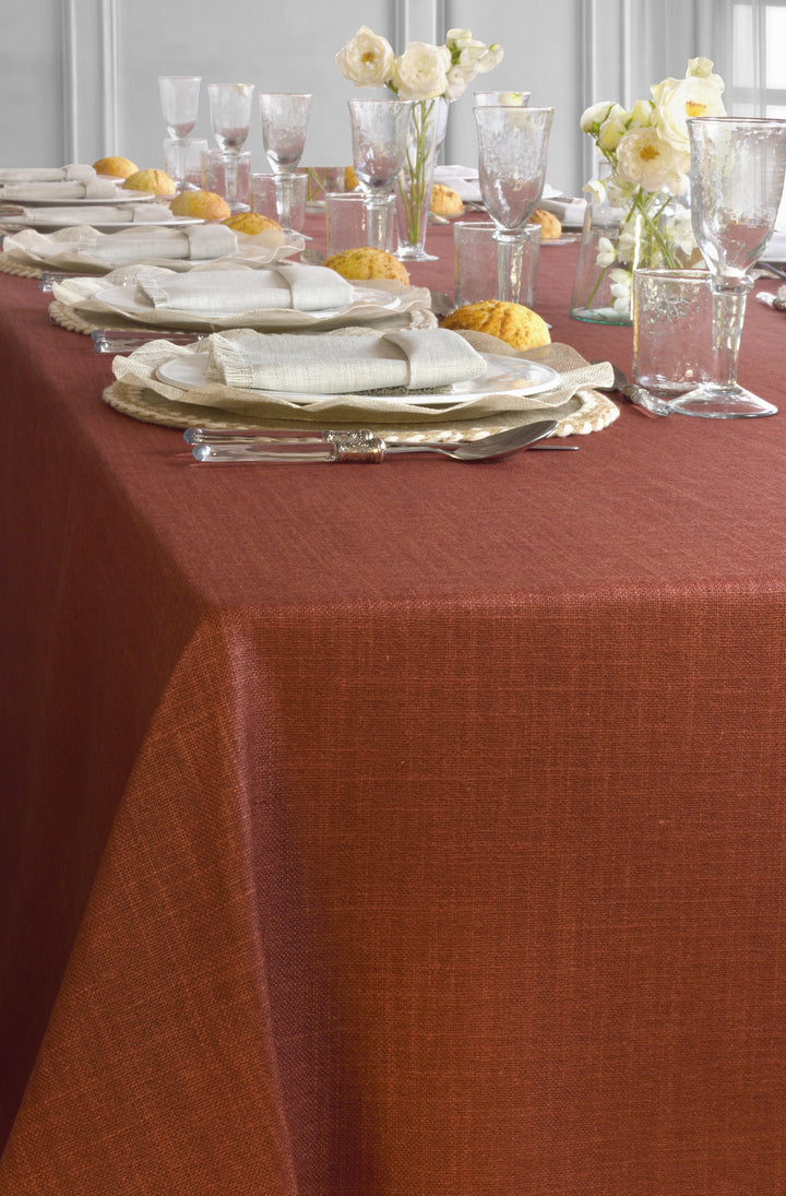 Mantel Resinado Lino Teja