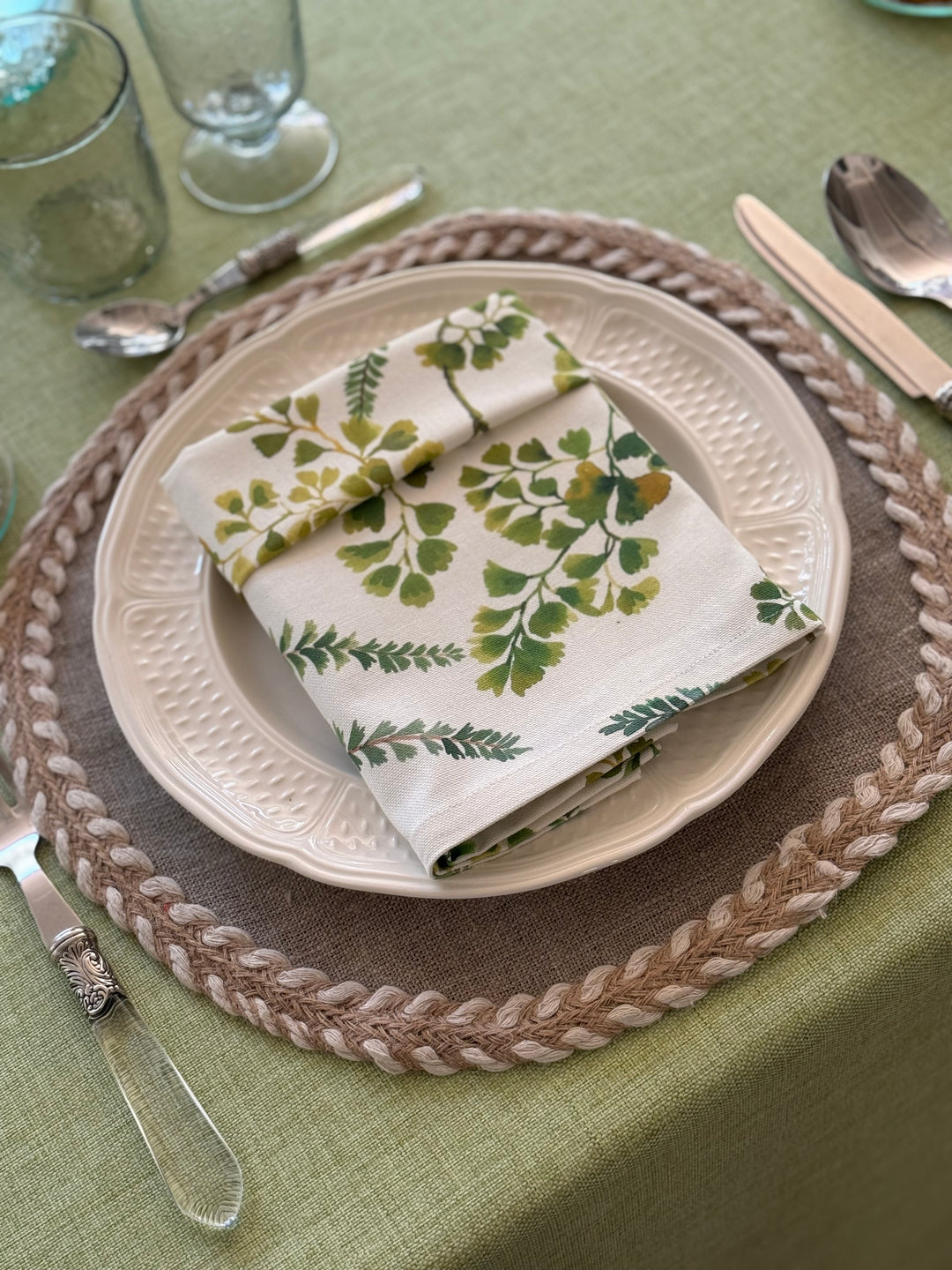 Mantel Kairo Verde Pistacho