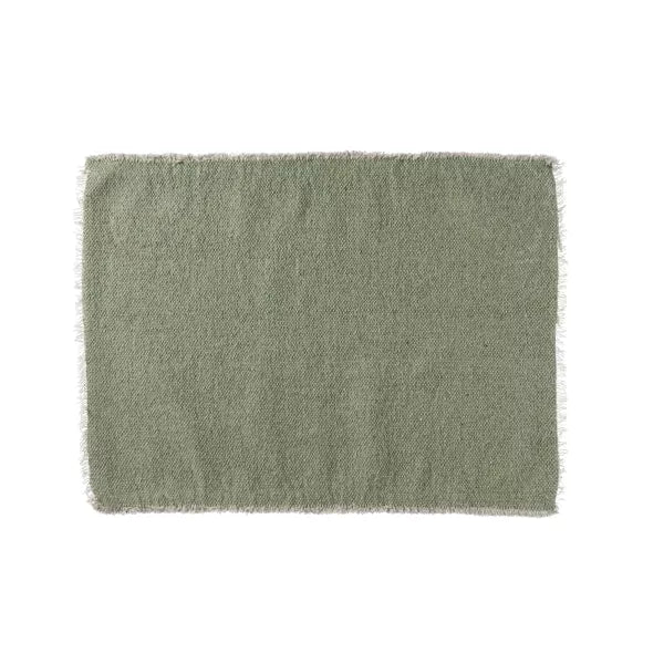 Mantel Individual Rustic Light Vert Set/2