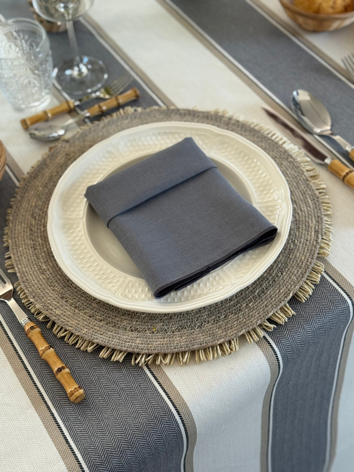 Mantel Resinado Grey Stripes