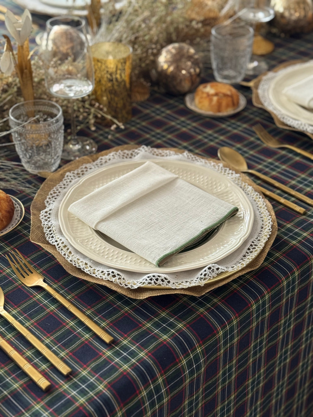 Mantel Bleu Tartan