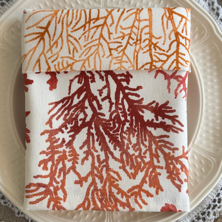 Servilleta de Algodón Estampado Corail Rouge