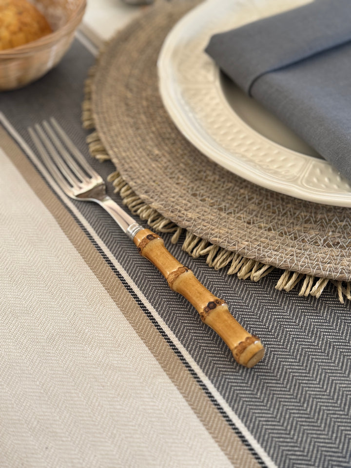 Mantel Resinado Grey Stripes