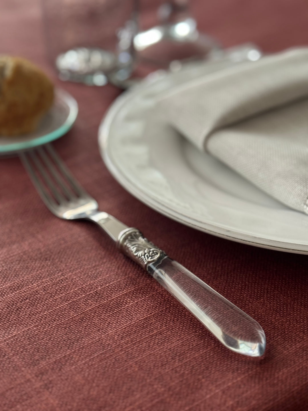 Mantel Resinado Lino Teja