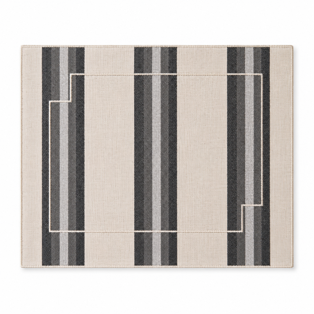 Mantel Individual Resinado Rectangular Modern Stripe Set/2