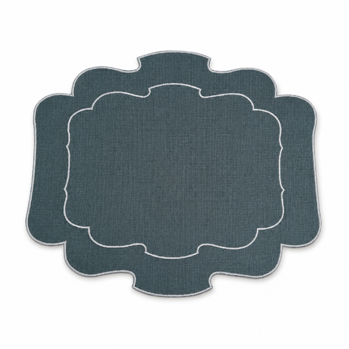 Mantel Individual Ovalado Verde Oscuro Set/2
