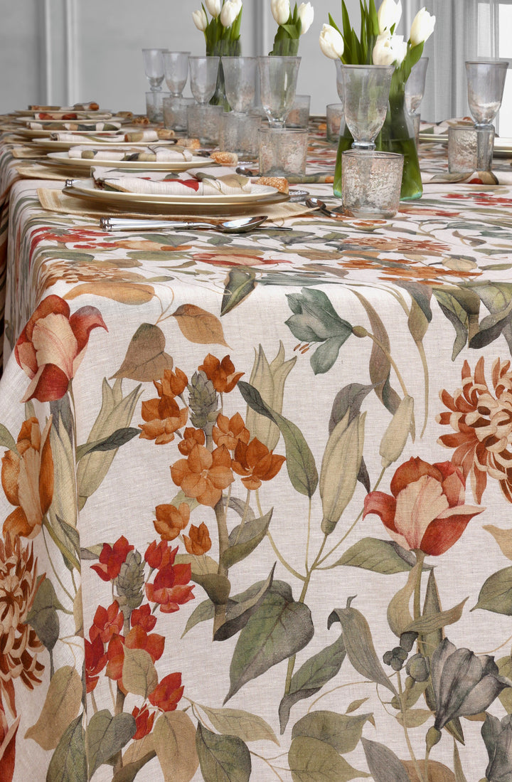 Mantel Estampado Lino Brume d’Or
