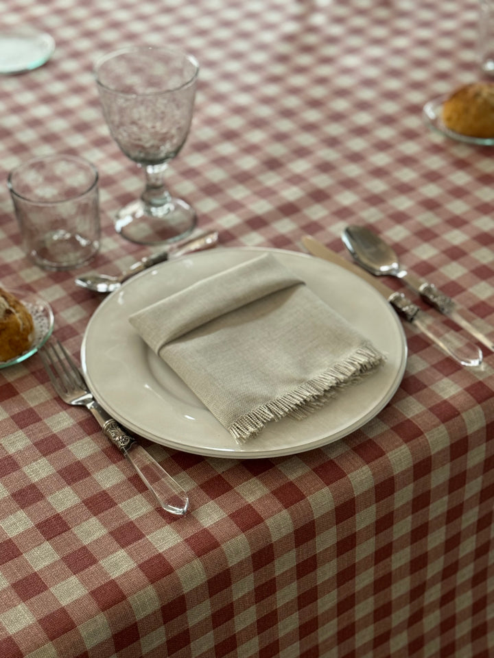 Mantel Resinado Vichy Rouge