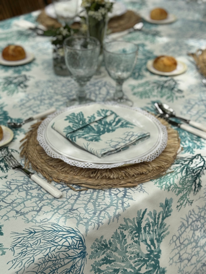 Mantel Estampado Corail Bleu