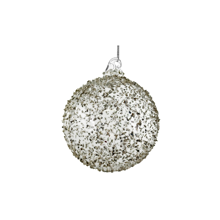 Bola de Navidad Cristalline Argentée Pequeña Set/4