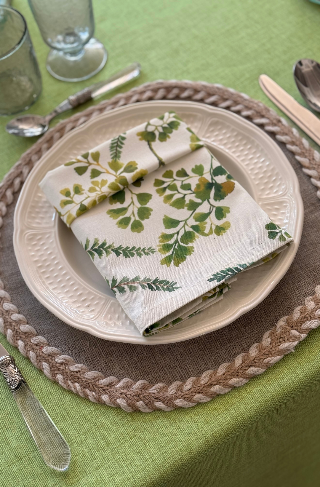 Mantel Kairo Verde Pistacho