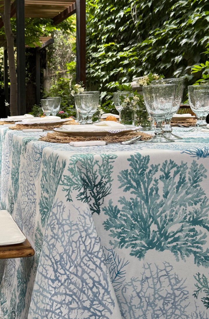 Mantel Estampado Corail Bleu
