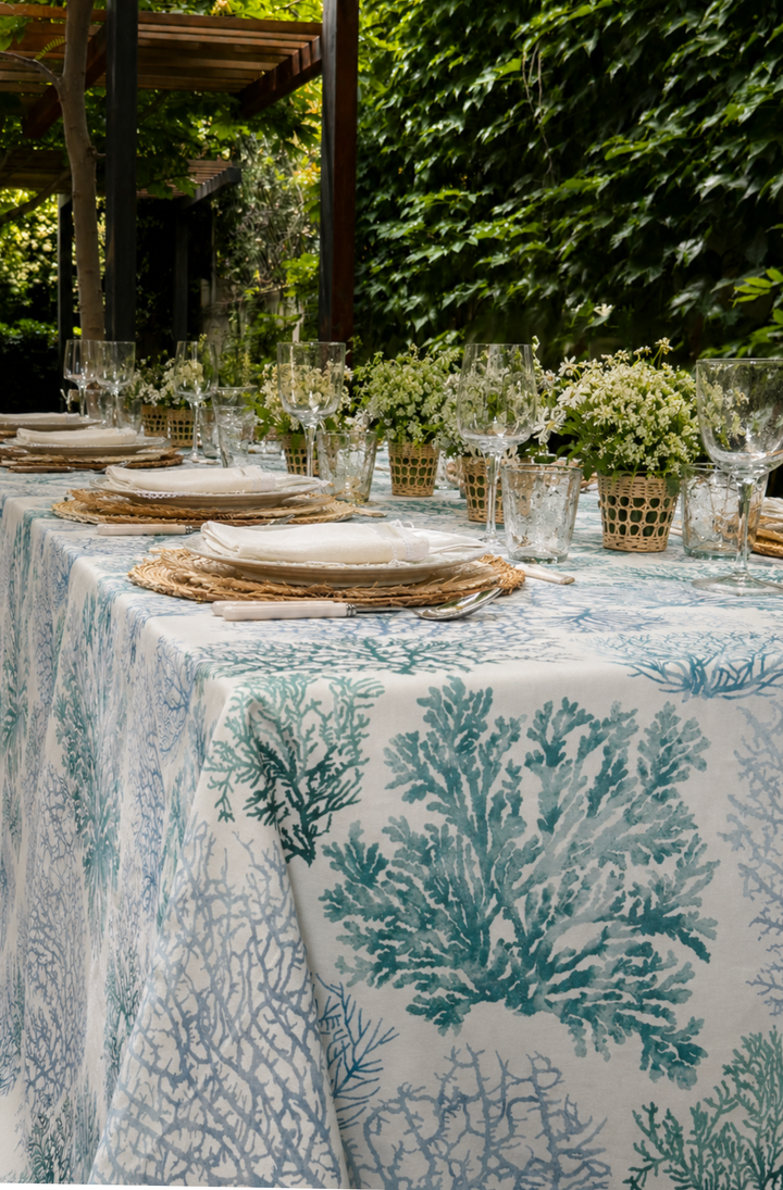 Mantel Estampado Corail Bleu