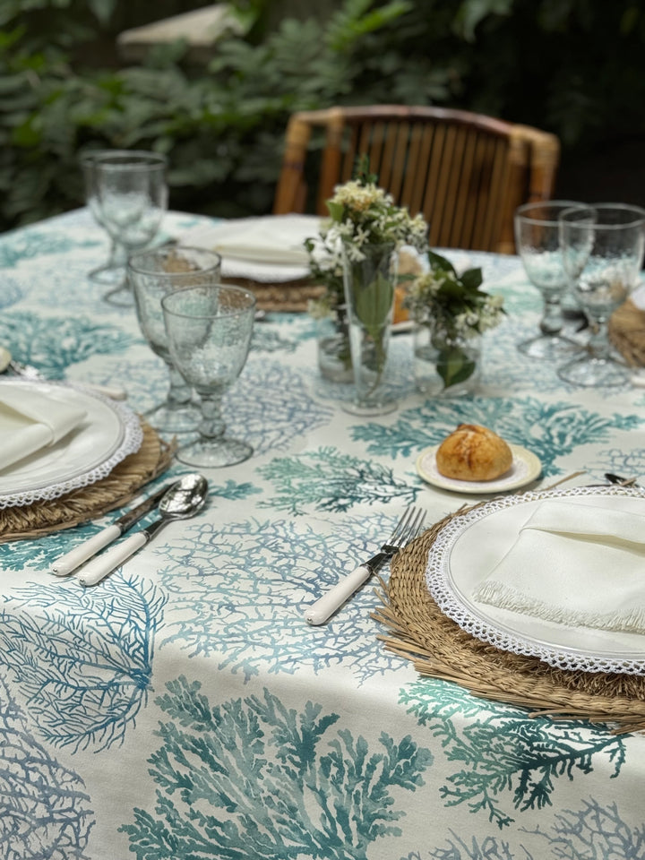 Mantel Estampado Corail Bleu