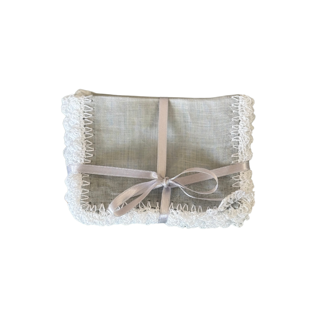 Servilleta de Cóctel con Puntilla Set/6