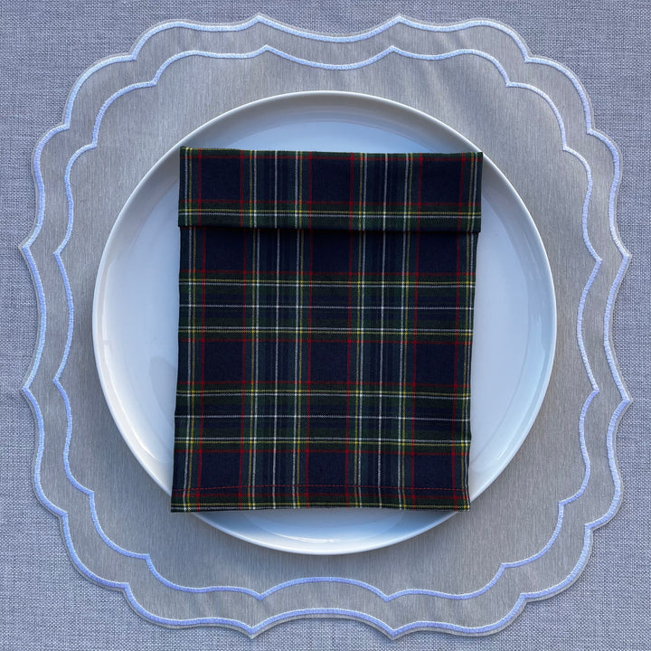 Servilleta de Algodón Estampado Bleu Tartan