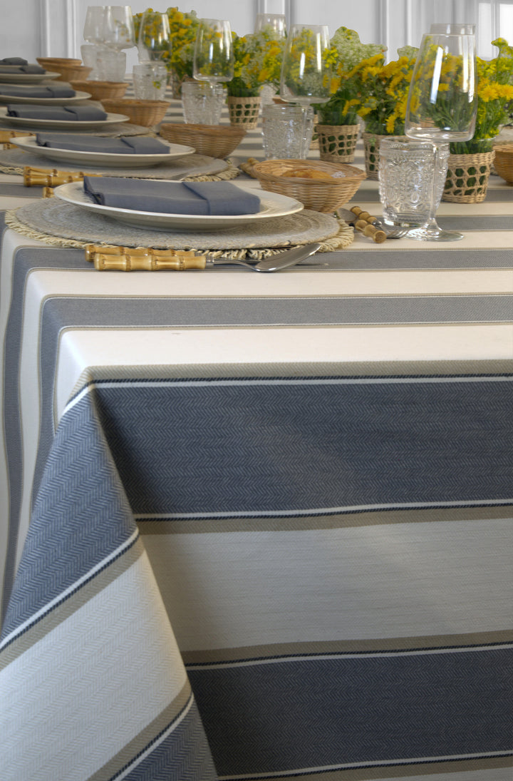 Mantel Resinado Grey Stripes