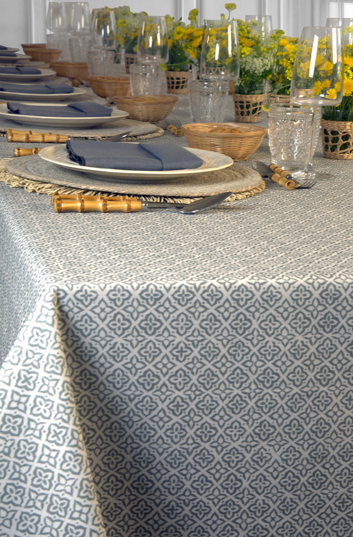 Mantel Resinado Ric Rac Gris