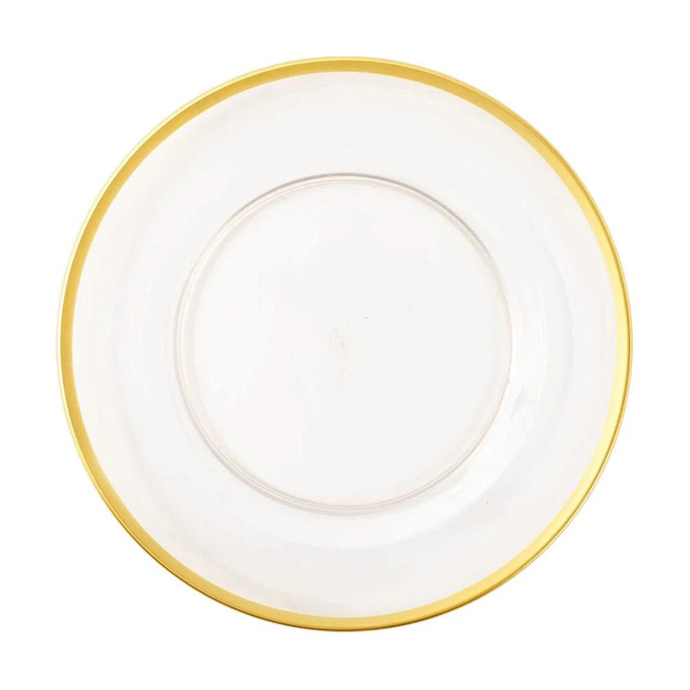 Bajoplato Transparente con Borde Dorado Set/2 - La Compañía Francesa