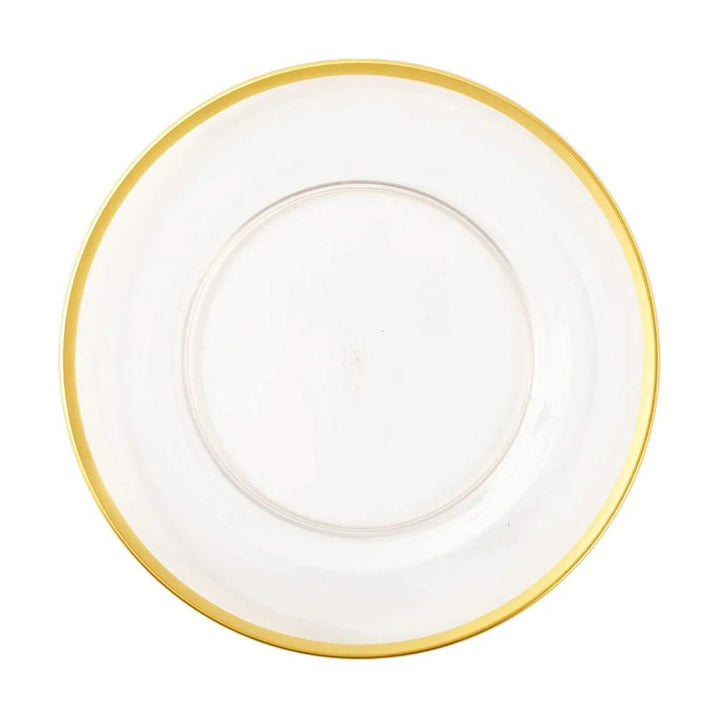 Bajoplato Transparente con Borde Dorado Set/2 - La Compañía Francesa