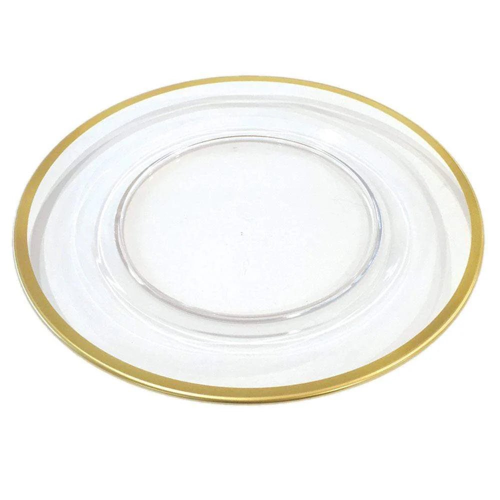 Bajoplato Transparente con Borde Dorado Set/2 - La Compañía Francesa