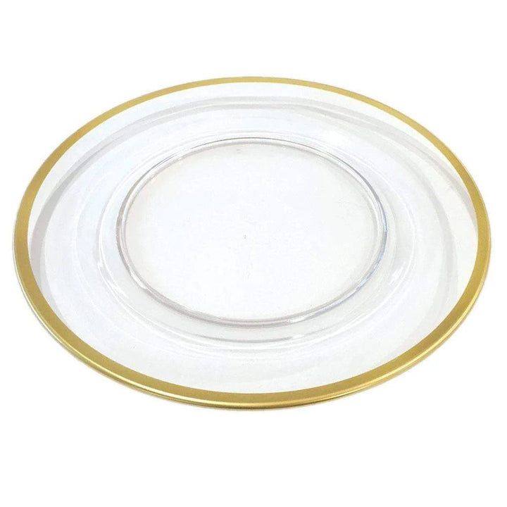 Bajoplato Transparente con Borde Dorado Set/2 - La Compañía Francesa