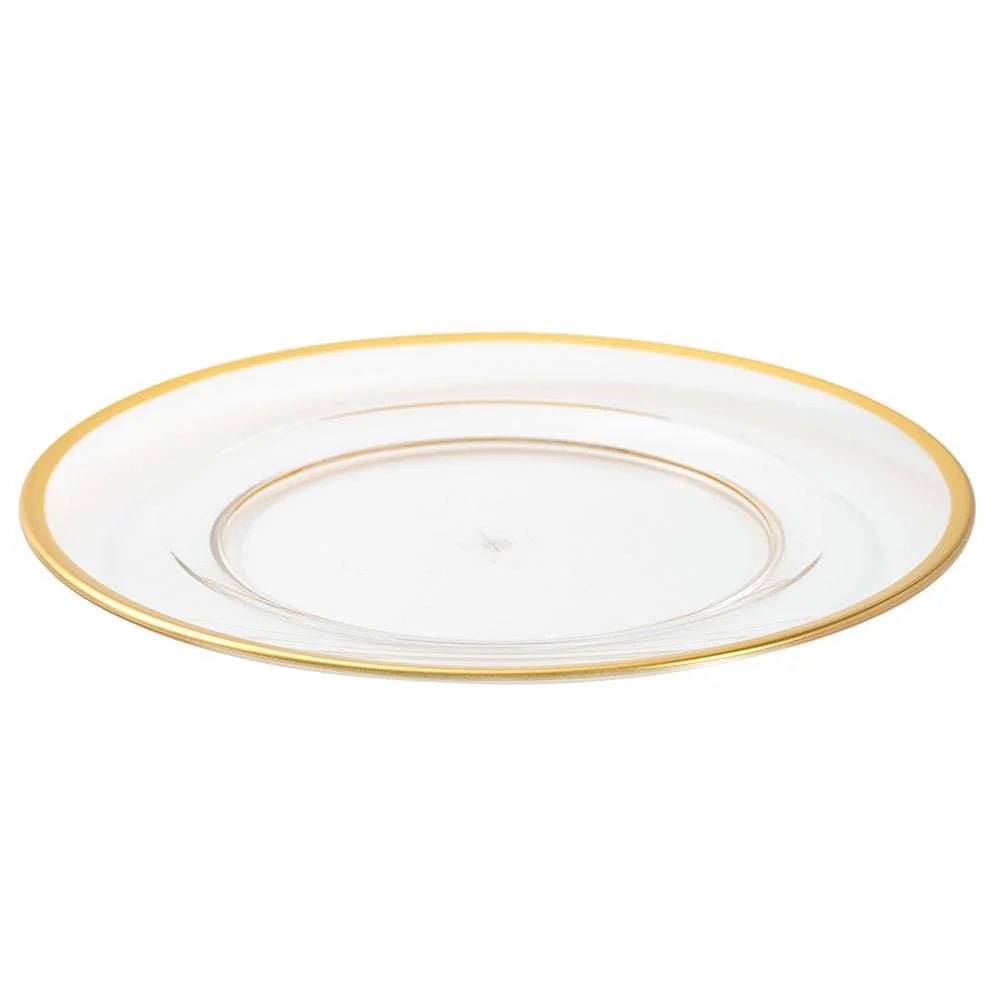Bajoplato Transparente con Borde Dorado Set/2 - La Compañía Francesa