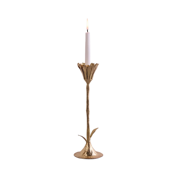 Candelabro Gold Floral Alto