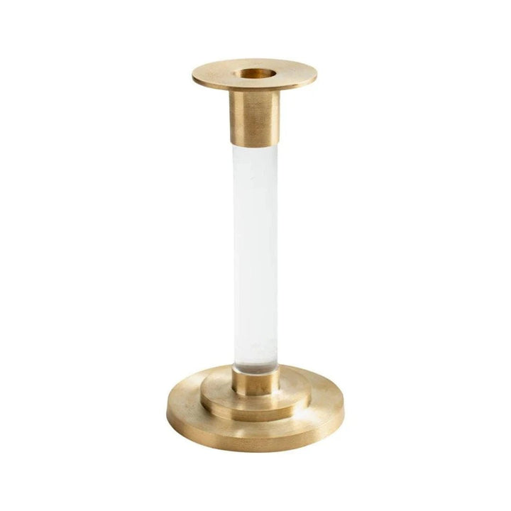 Candelabro de Latón y Resina Transparente Pequeño - La Compañía Francesa