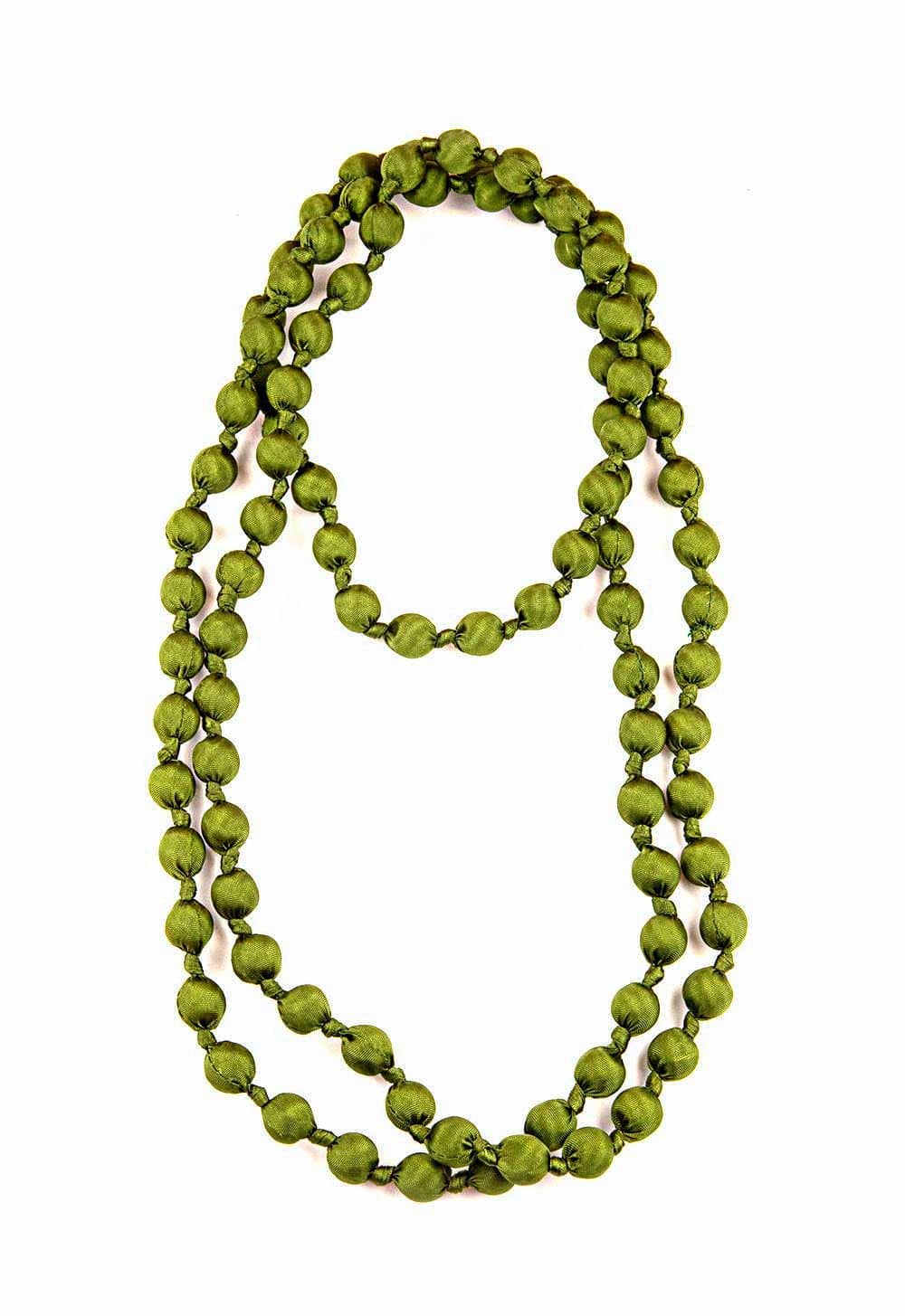 Collar Seda Verde Moss - La Compañía Francesa