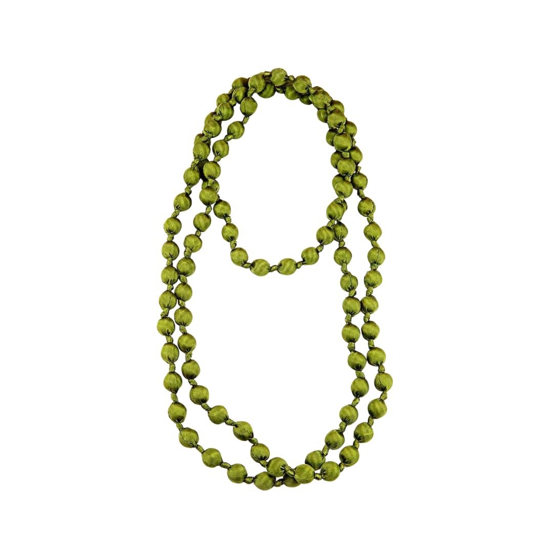 Collar Seda Verde Moss - La Compañía Francesa