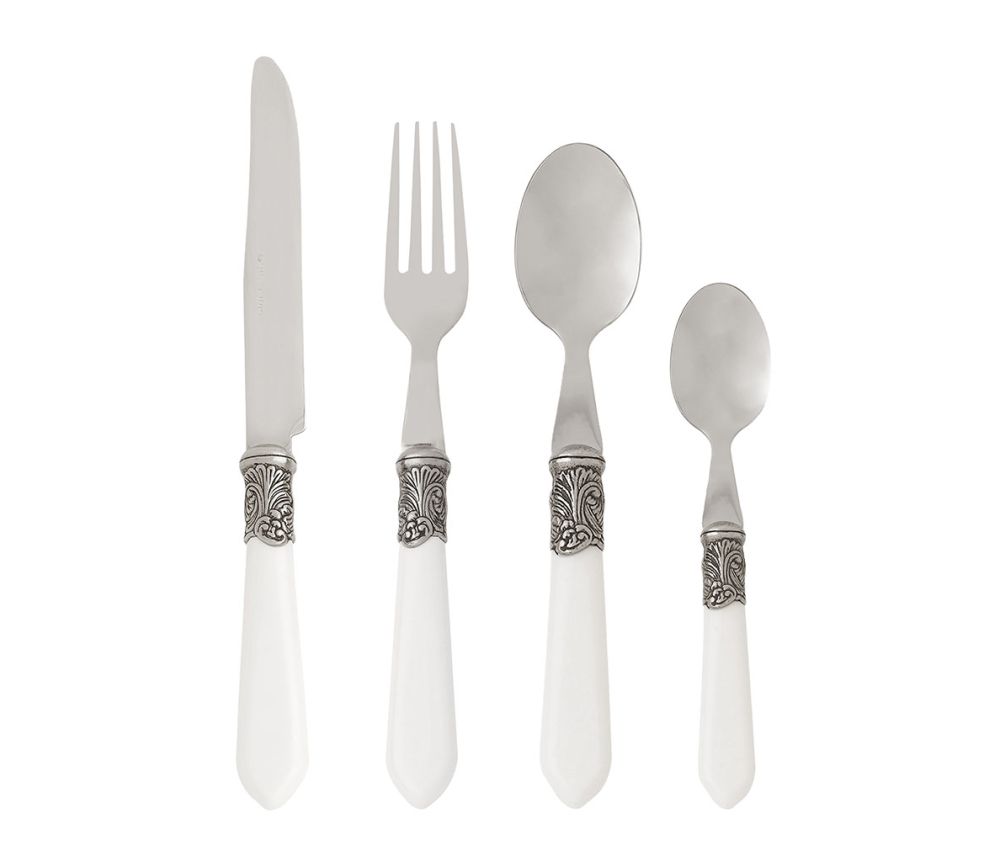 Cubertería White Baroque Set/48