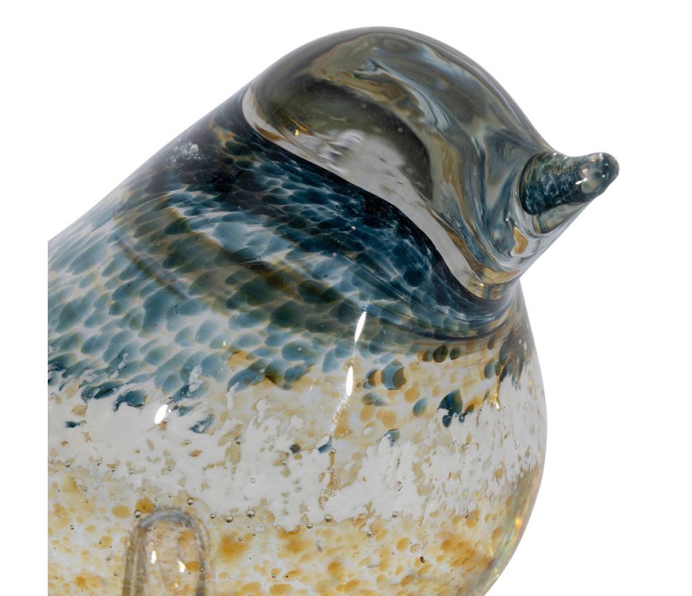 Pájaro de Cristal Antracita y Dorado