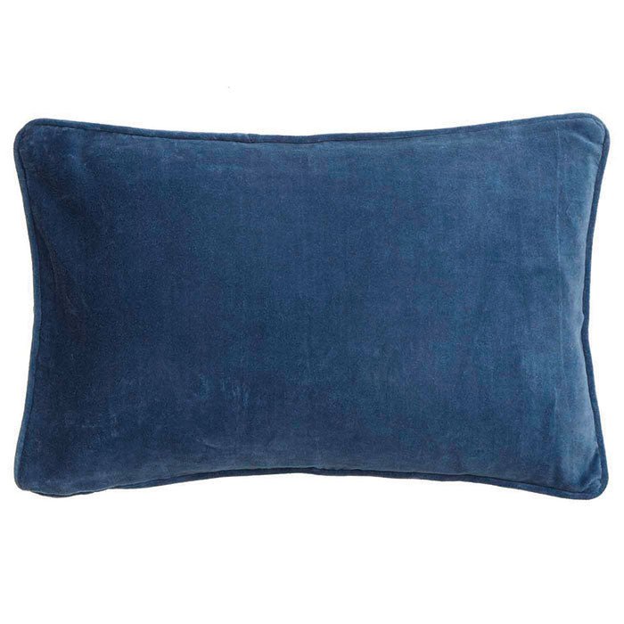 Funda de Cojín Velours Blue 33 x 50 CM - La Compañía Francesa