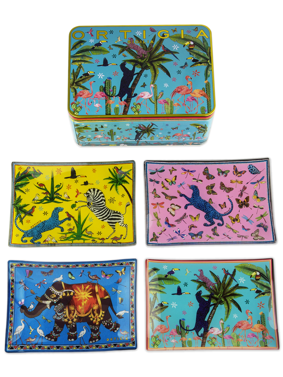 Platos de Vidrio Rectangulares Set/4