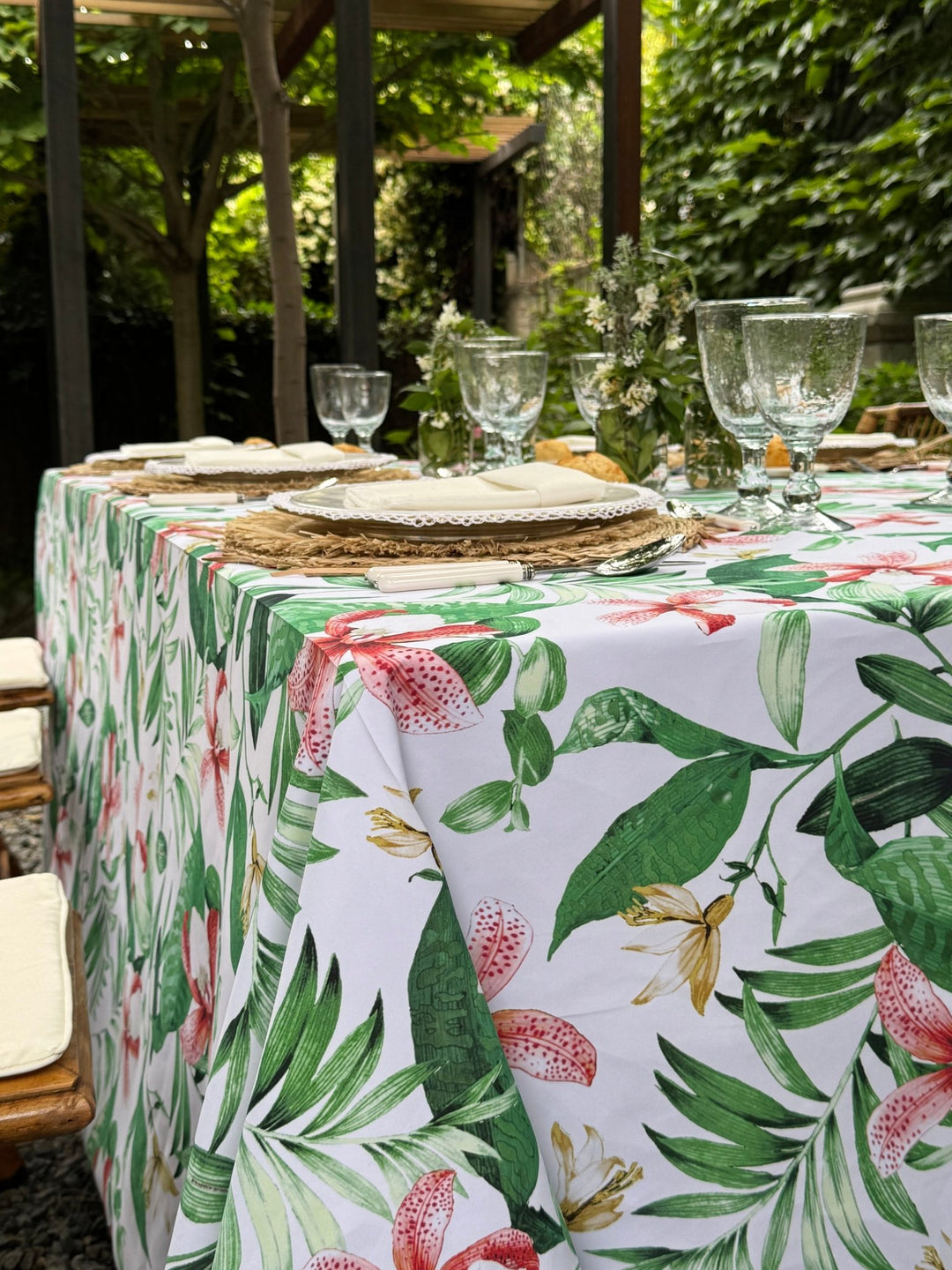 Mantel Estampado Flor de Tiaré - La Compañía Francesa