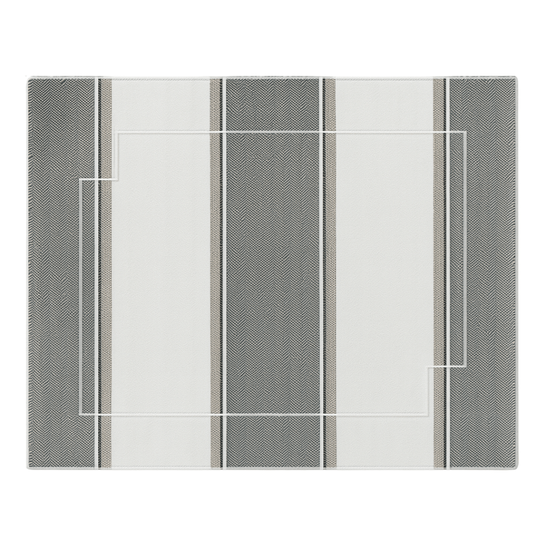 Mantel Individual Resinado Rectangular Grey Stripes Set/2 - La Compañía Francesa