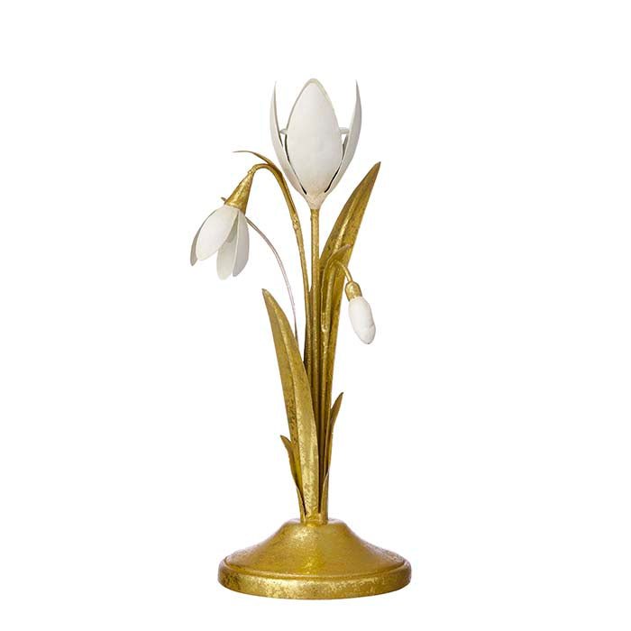Portavelas Campanilla de Invierno Dorado - La Compañía Francesa
