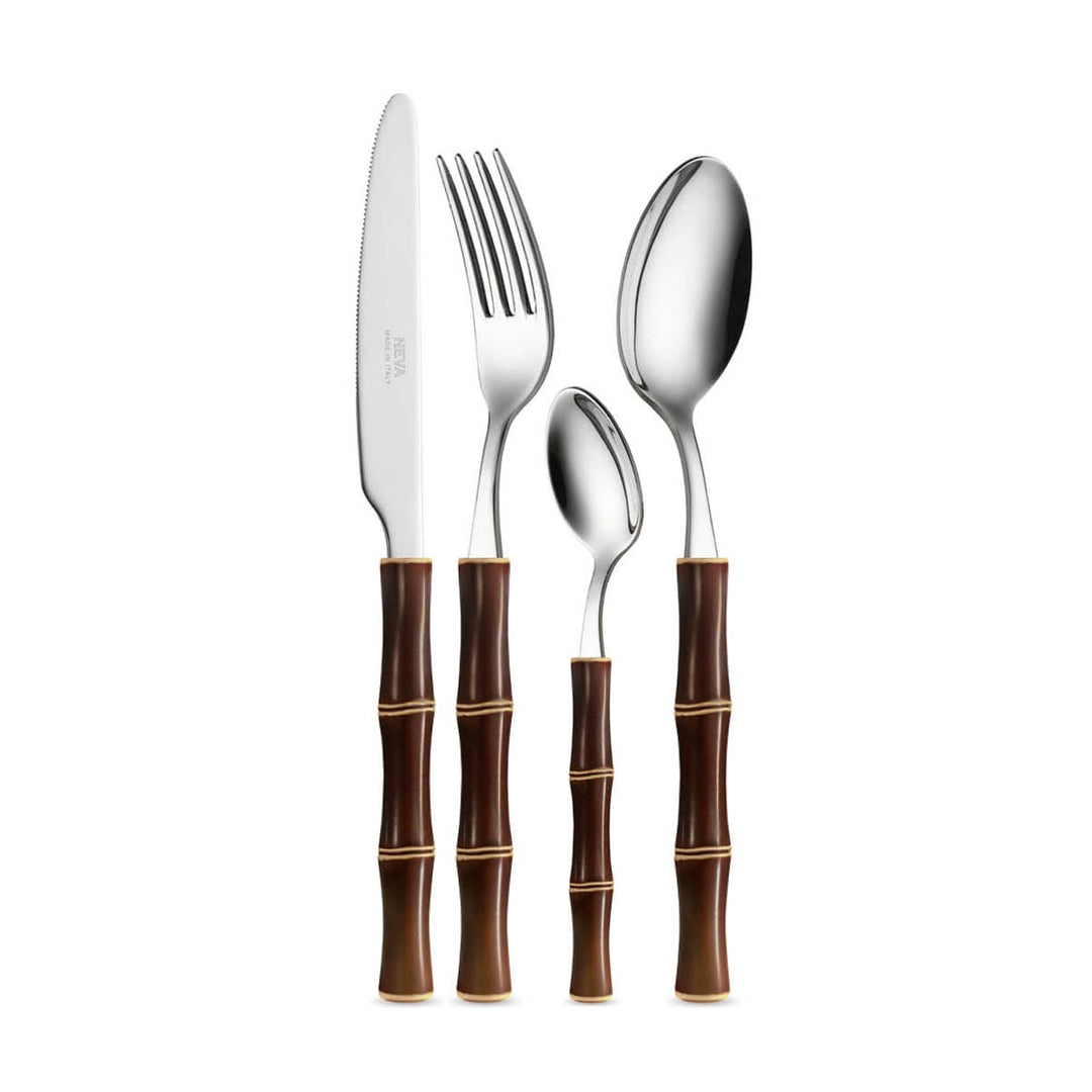Cubertería Bamboo Brun Set/24 piezas