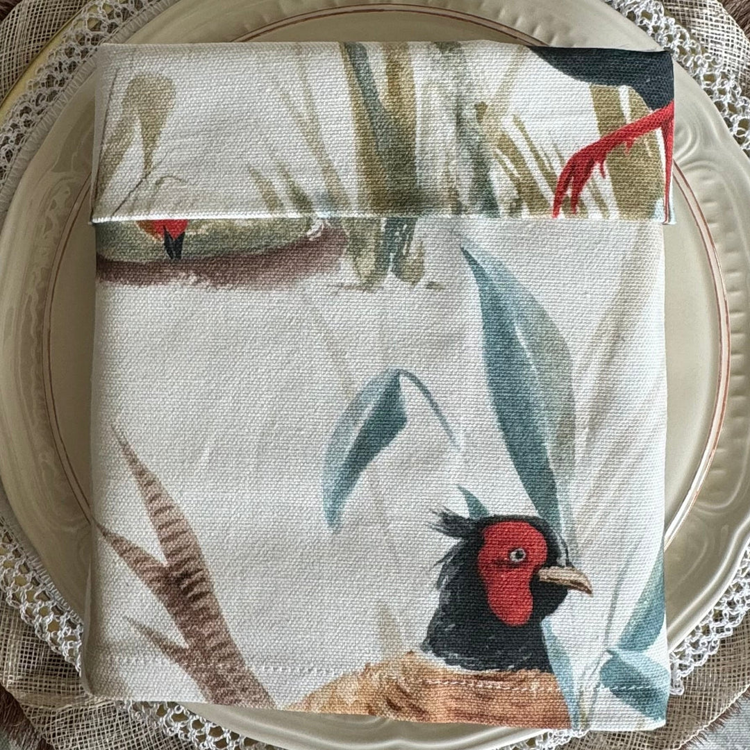 Servilleta de Algodón Estampado Faisanes - La Compañía Francesa