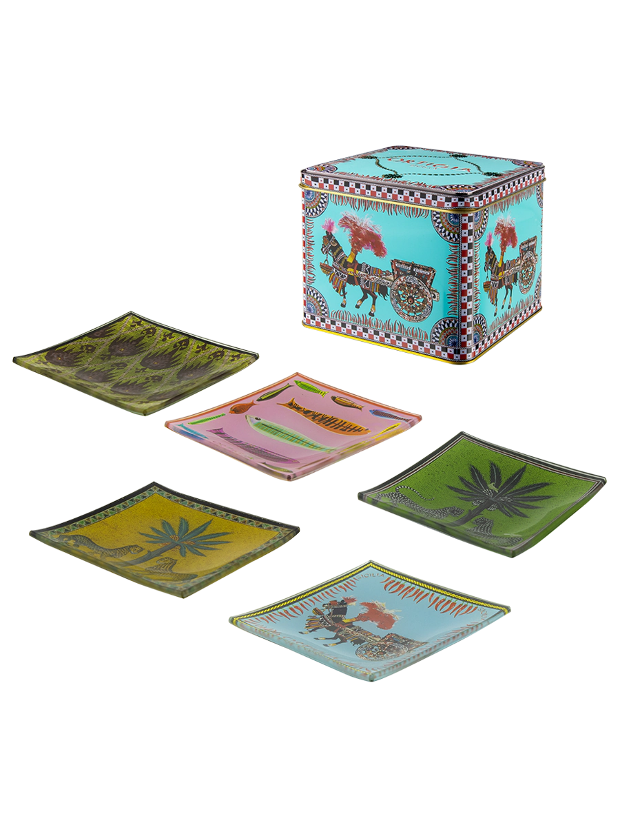 Platos de Vidrio Cuadrados Set/5