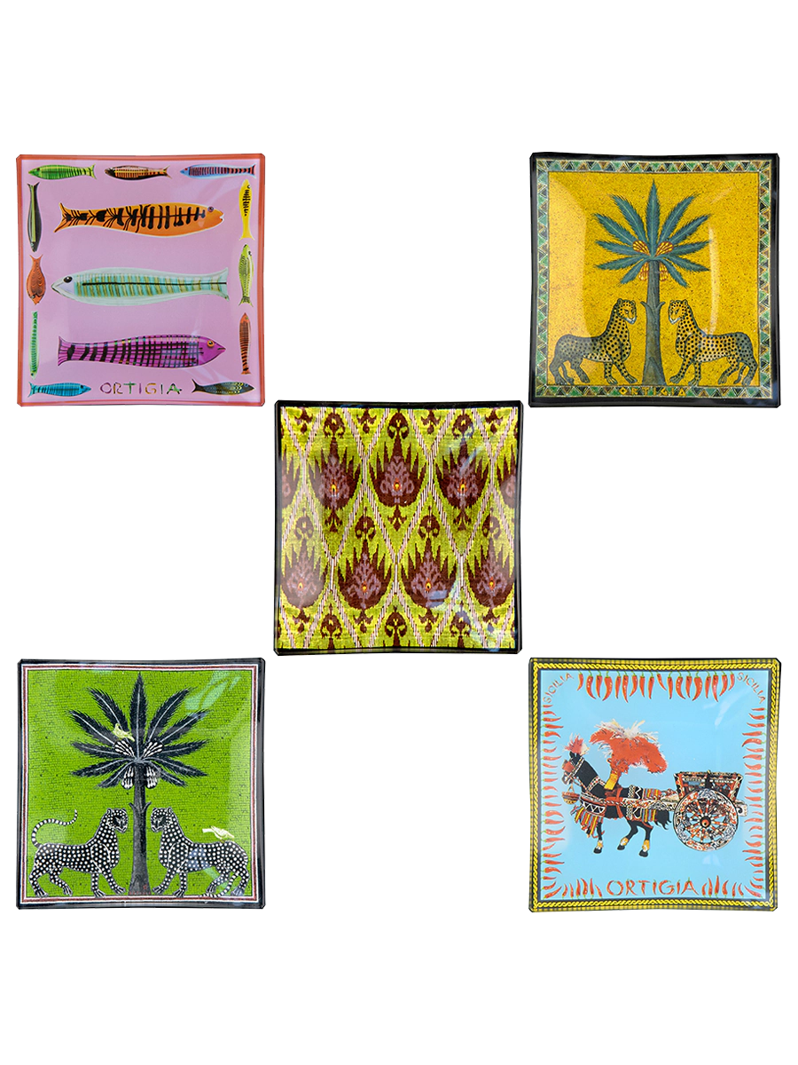 Platos de Vidrio Cuadrados Set/5